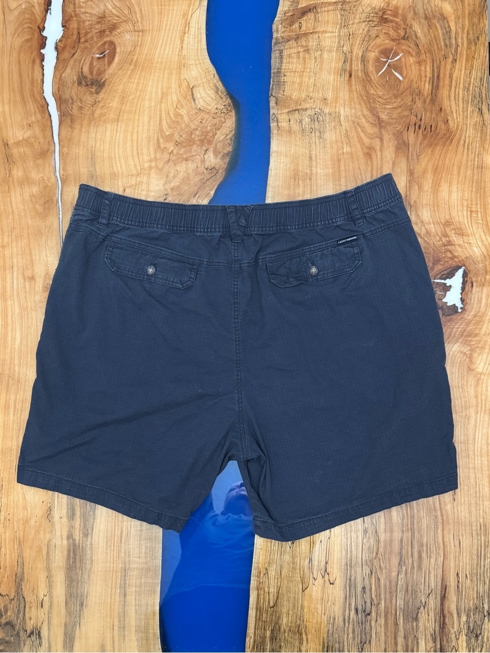 Lucky Brand Men’s XXL Navy Blue Stretch Ripstop Chino Shorts 98% Cotton Casual - Picture 8 of 9